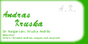 andras kruska business card